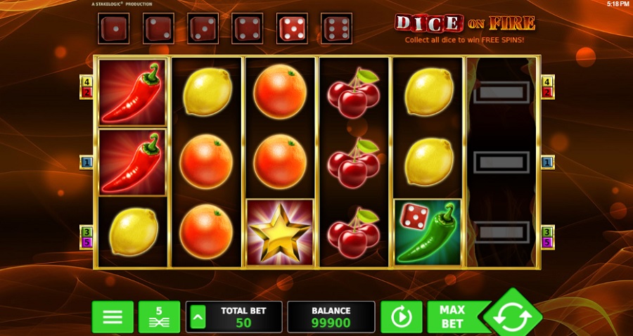 Dice on Fire